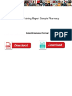 Industrial Training Report Sample Pharmacy