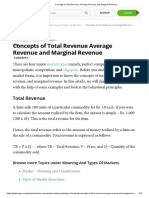 Concepts of Total Revenue, Average Revenue and Marginal Revenue