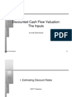 DAMODARAN, Aswath. Discounted Cash Flow Valuation The Inputs. NYU