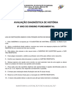 Avaliação Diagnóstica 6º Ano - História