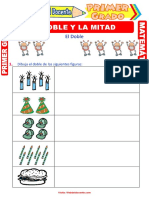 El Doble y La Mitad para Primer Grado de Primaria