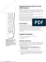 Programming Instructions For Your CRK76 Remote