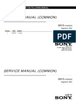 Service Manual (Common) : History Information For The Following Manual