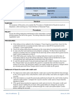 SOP - Settlement of Guest Account at Check-Out