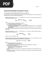 CASTEL Selection Criteria For Safety Valve