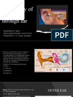 Physiology of Hearing Through Ear: Presented By: Seeza ENROLLMENT NUMBER: A044110521004 Submitted To: Dr. Sonal Chauhan