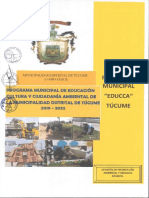 Programa de Educacion Ambiental - Tucume 2019-2022