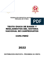 Texto Unico de Bases y Reglamentos Del Sistema Nacional de Campeonatos Copa Peru 2022 - Aprobado