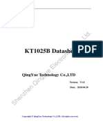 KT1025B Datasheet: Shenzhen Qingyue Electronics Co., LTD