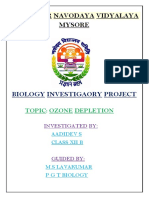 Jawahar Navodaya Vidyalaya Mysore: Biology Investigaory Project