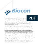 BIOCON LIMITED SLP Report