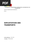 Cours Exploitation Des Transports Ist 2021-2022