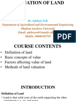 Valuation of Land-Dr. Adeboye O.B.