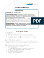 How To Present A Patient Case