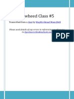 Tawheed Class #5: Transcribed From A by