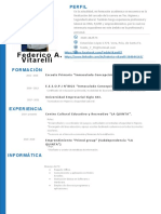 Curriculum Vitae de Federico Vitarelli