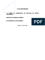 O Papel Das Lamentações No Antigo Testamento - Claus Westermann