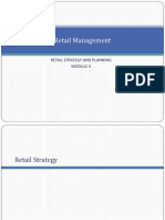 Retail Strategy and Planning Module II