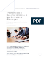 Treinamento e Desenvolvimento - o Que É, Etapas e Diferenças