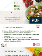 Basic of Nutrition/ Nutrients I: Ms. Hikmah Mohamad Idi Foundation Biochemistry Sem 2/2021