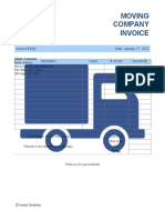 Moving Company Invoice Template