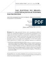 Cesarianas Eletivas No Brasil Exercício Ou Negação Da Autonomia Das Pacientes