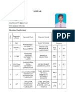 Resume of Ranjith