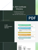 X. 509 Certificate Directory: Compiled & Prepared by Dr. Sambhaji Sarode CSE, MIT ADT University Pune