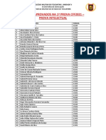 Lista de Aprovados Na 1 Prova CFF2021 - Prova Intelectual