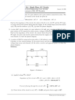 EE1000 Problem Single Phase AC Circuits