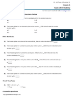 Grade 5 Tests of Divisibility: Choose Correct Answer(s) From The Given Choices