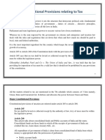 Constitutional Provisions Relating To Tax