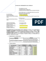 Certificado de Cumplimiento de Contrato - Materiales