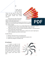 I. Eletrical Tools A. Screwdrivers