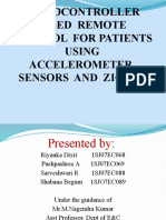 Microcontroller Based Remote Control For Patients Using Accelerometer Sensors and Zigbee