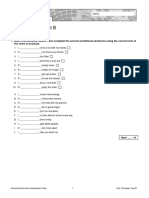 Oxford Solutions Pre-Int Progress Test Unit 7 B