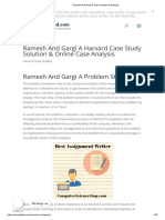 Ramesh and Gargi A Case Solution & Analysis