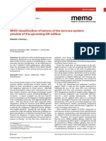 WHO Classification of Tumors of The Nervous System: Preview of The Upcoming 5th Edition