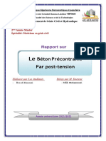 Rapport Sur Beton Precontrainte Post-Tension