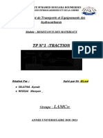 TP N°1:Traction: Département de Transports Et Equipements Des Hydrocarbures