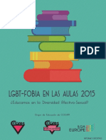 Investigación LGBT Fobia en Las Aulas 2015. Educación Cogam