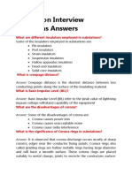 Substation Interview Questions Answers