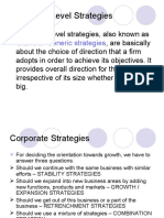 Corporate Strategies - Stability