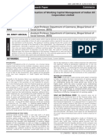 Evaluation of Working Capital Management of Indian Oil Corporation Limited - March - 2016 - 6091513501 - 2909783