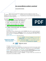 Questões de Concordância Verbal e Nominal