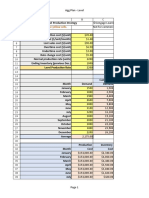 Enter The Data Only in The Yellow Cells.: Agg Plan - Level