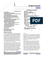 RF Agile Transceiver: Data Sheet