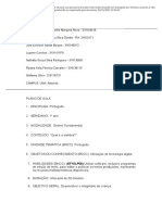 PLANO DE AULA - 1° Ano Do Ensino Fundamental - Passei Direto