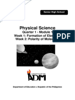 Physical Science Chemistry Module 1