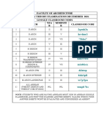 University Exam Dec 2021 Google Classroom Codes